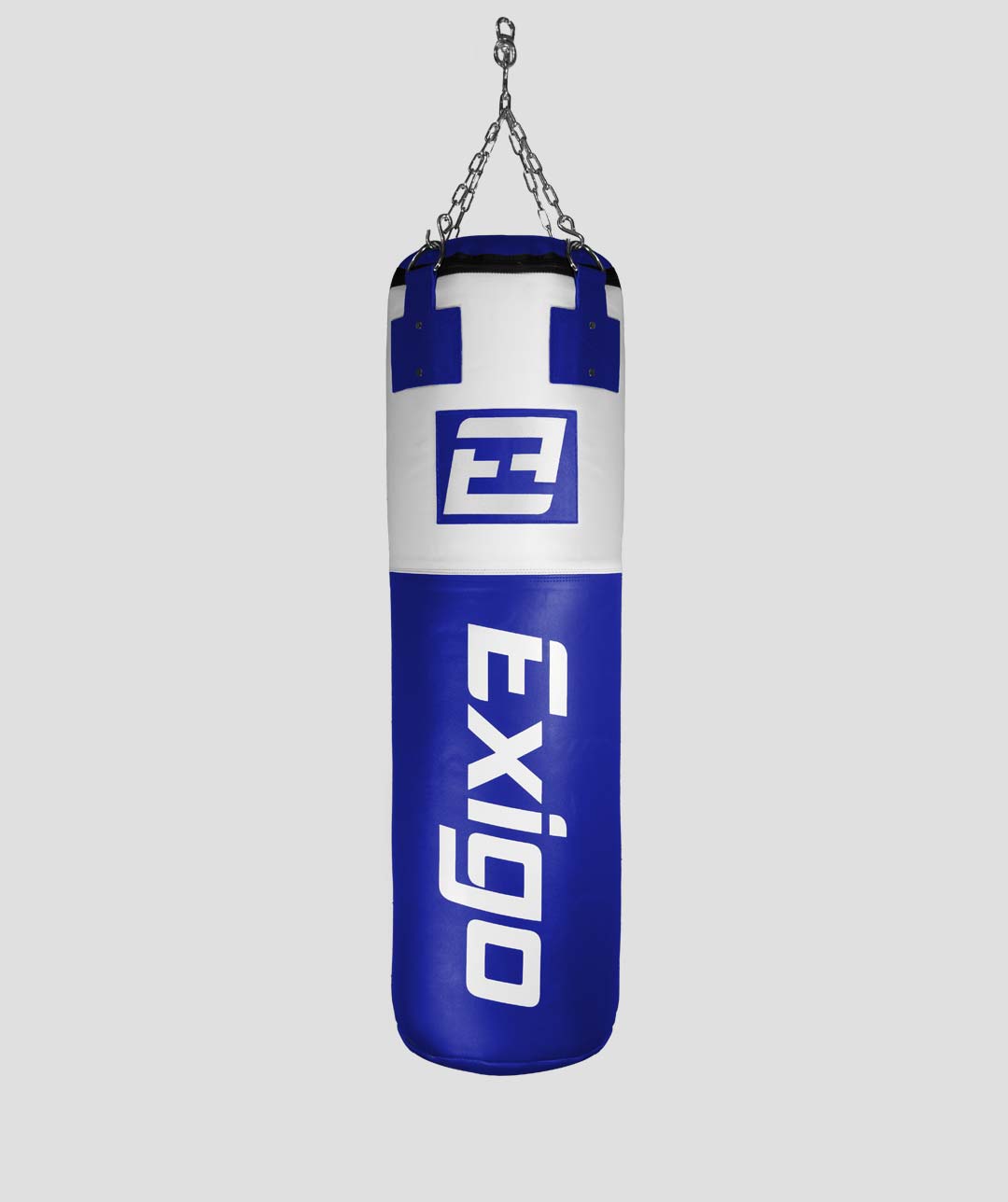 Exigo 4ft Buffalo Classic Leather Punch Bag - Blue/White