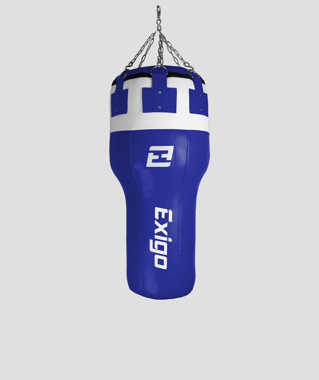 Exigo Angle Buffalo Classic Leather Punch Bag - Blue/White