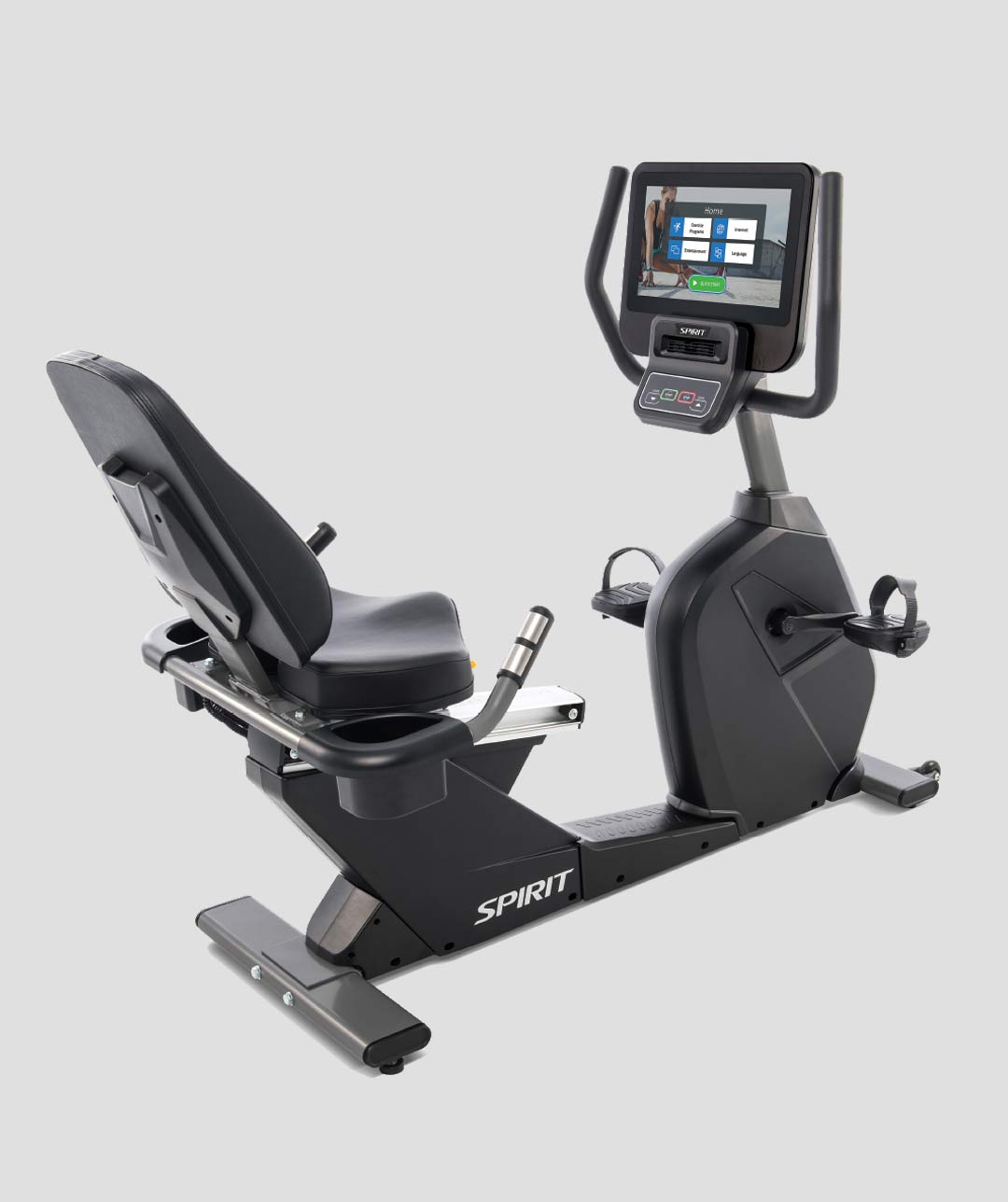 Spirit Fitness CR800ENT+ Recumbent Bike - Graphite Grey