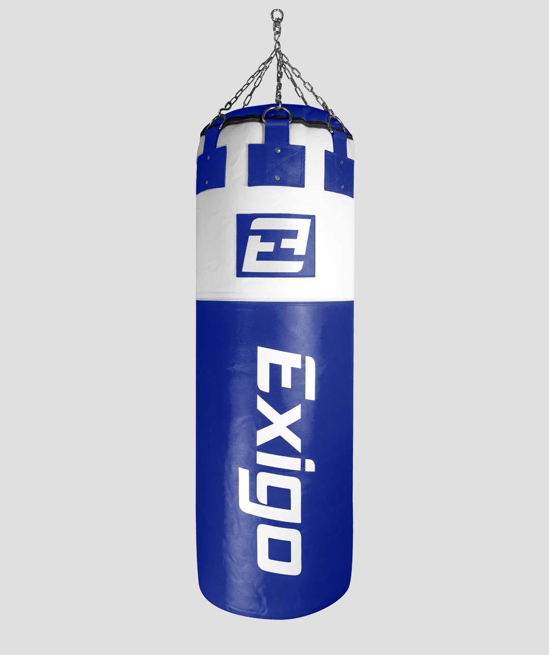 Exigo Immensus Classic Leather Punch Bag - Blue/White