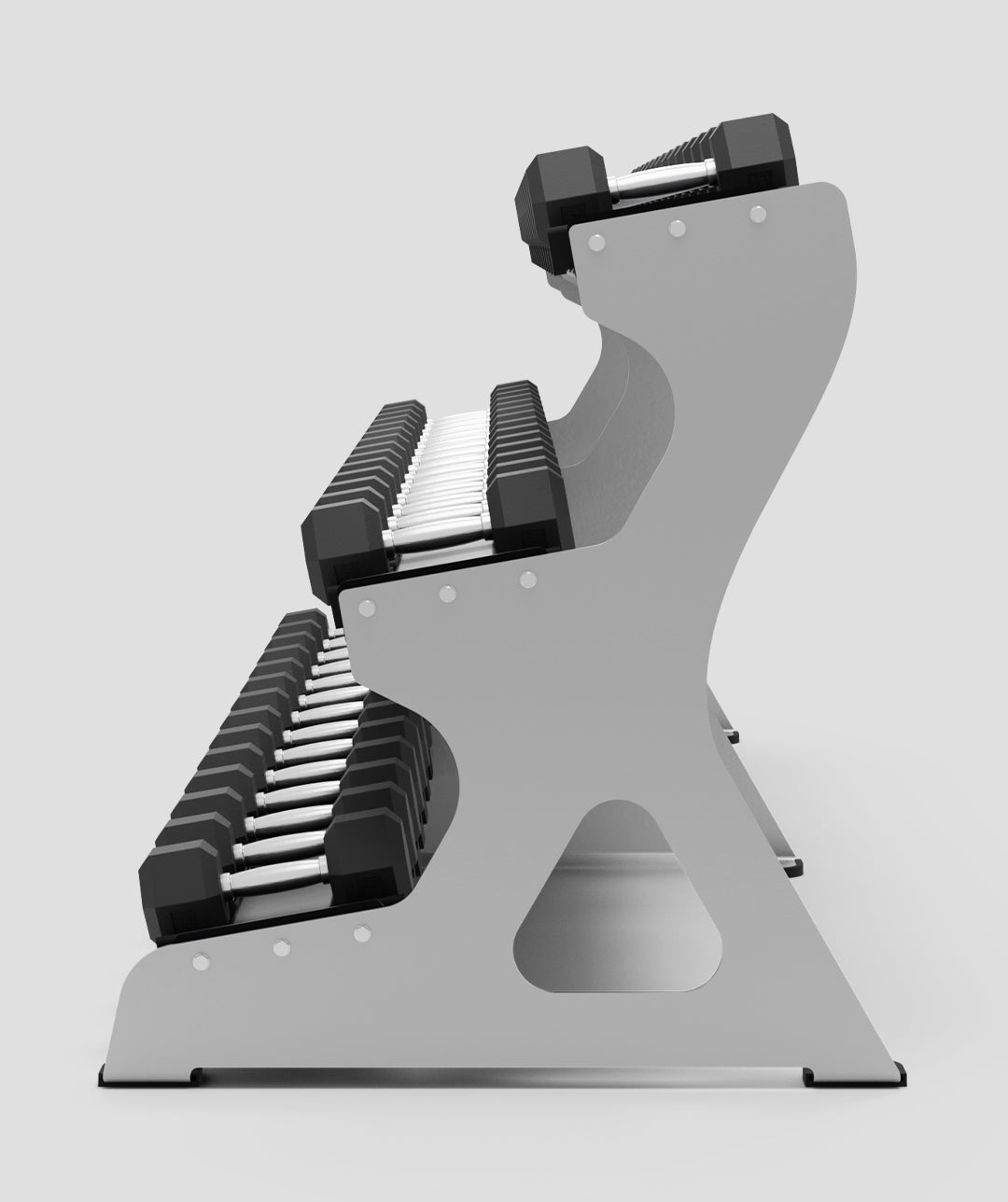 Exigo® 3.5m 3-Tier Dumbbell Rack