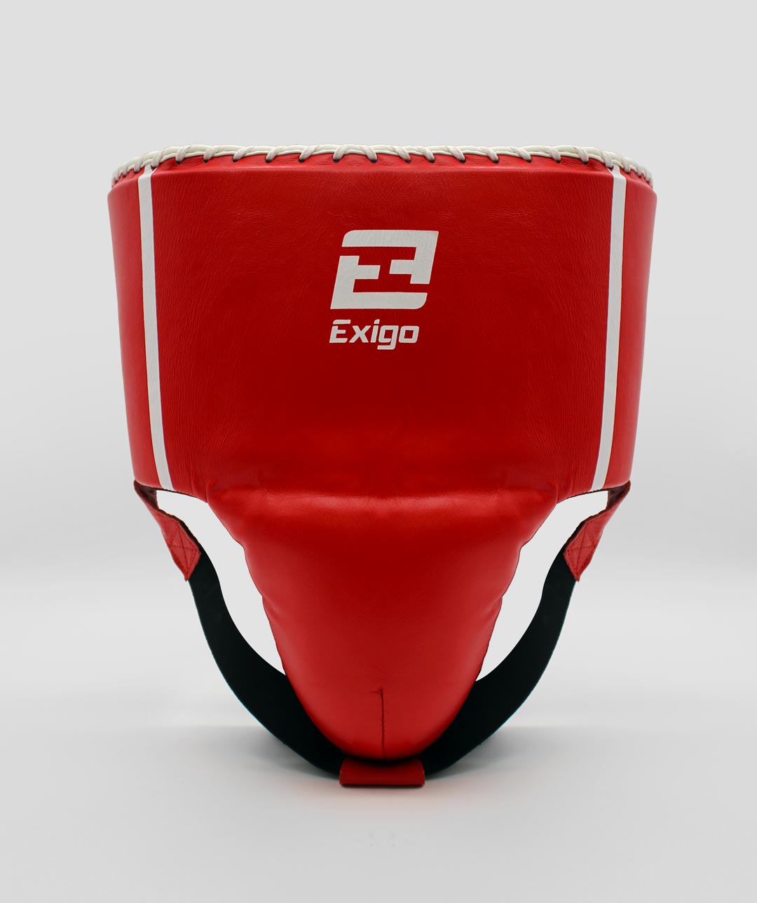 Exigo® C4 Classic Leather Abdominal Guard - Red/White