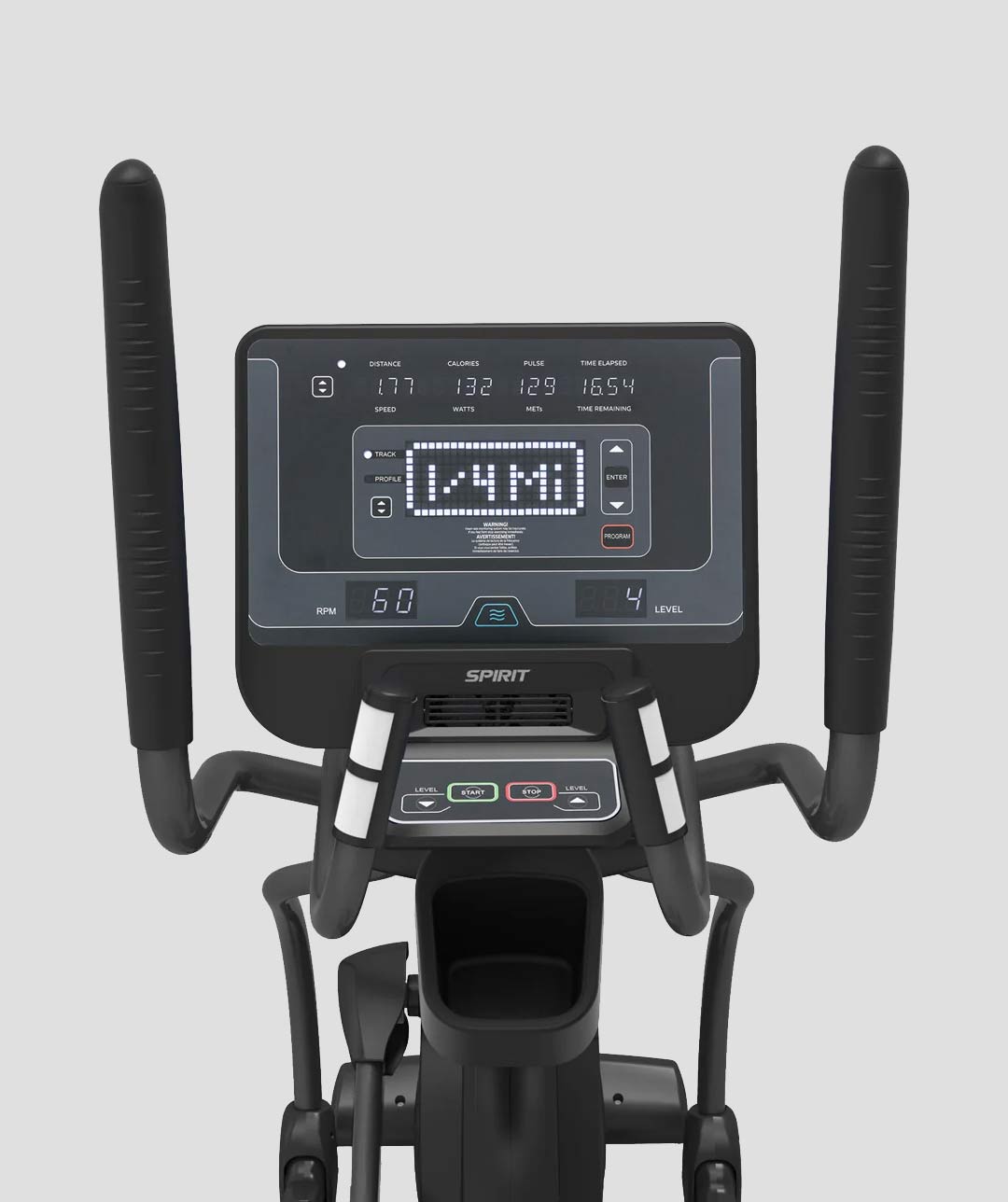 Spirit Fitness CE800+ Elliptical Cross Trainer - Graphite Grey