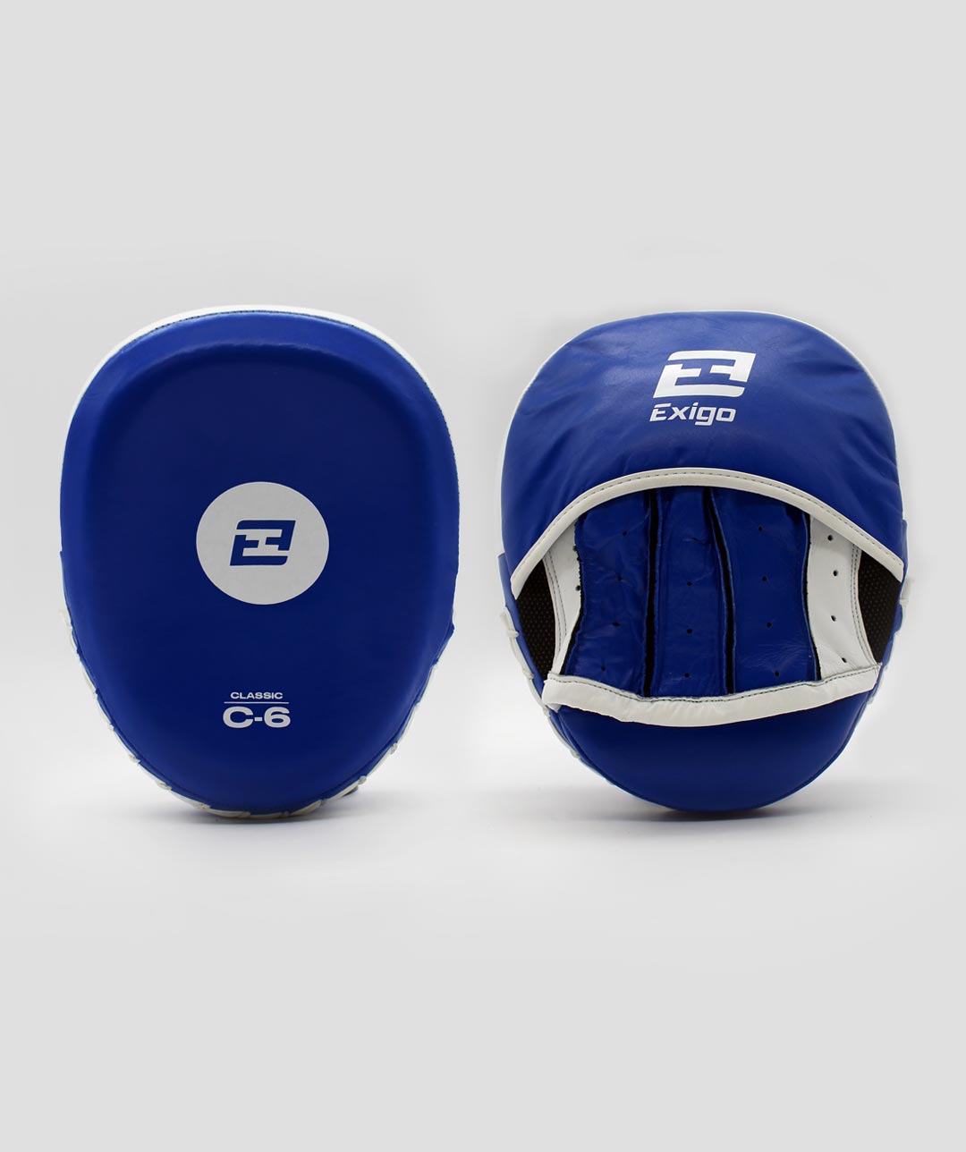 Exigo® C6 Classic Leather Pro Pads - Blue/White