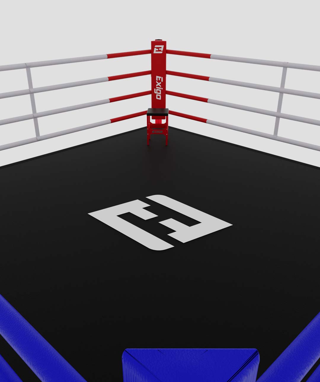 Exigo® 36" Classic Competition Boxing Ring - Black