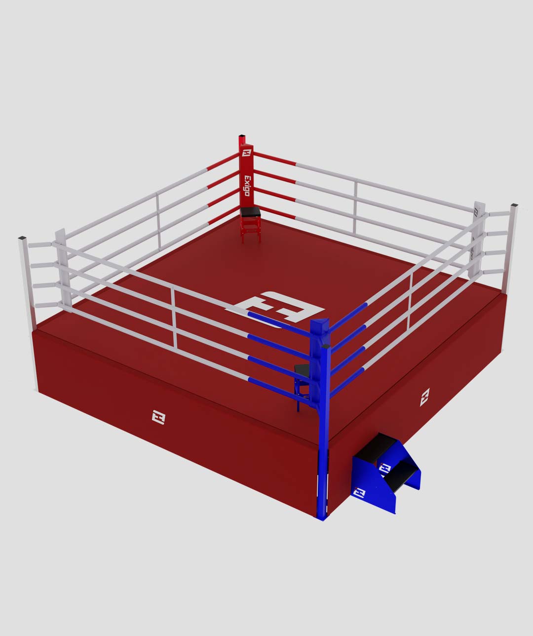 Exigo® 36" Classic Competition Boxing Ring - Red